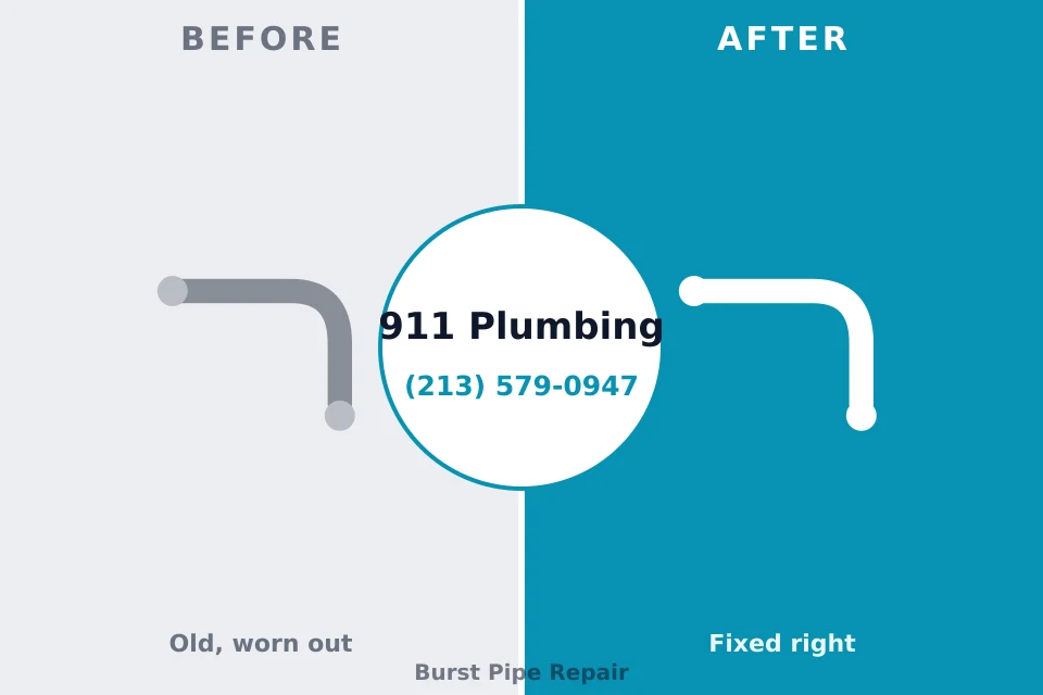 Before and after: plumbing repair Woodville, OH